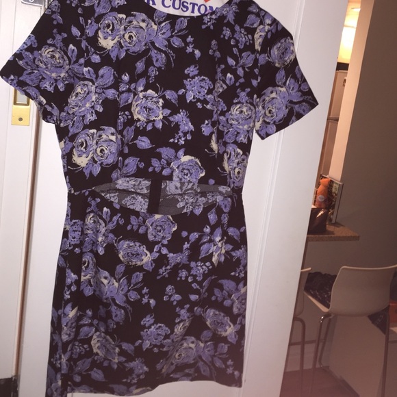Never worn floral cut out dress