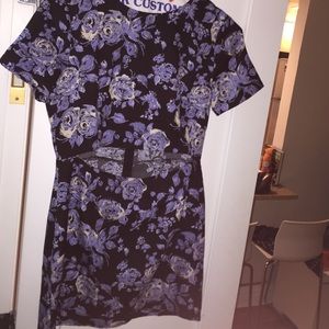 Never worn floral cut out dress