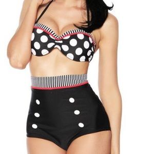 High waisted bathing suit