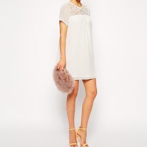 White chiffon dress