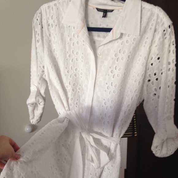 Eyelet Shirt Dress