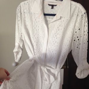 Eyelet Shirt Dress