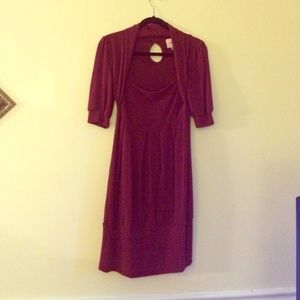 Cranberry dressed with attached bolero jacket