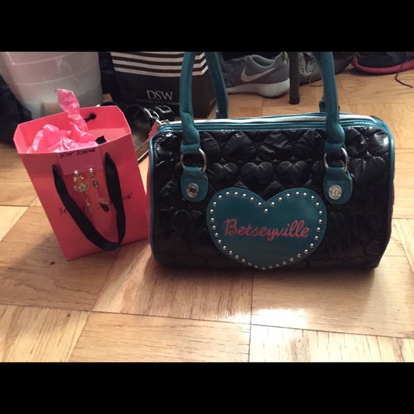 Betseyville Hot Pink/Teal/Black Bag