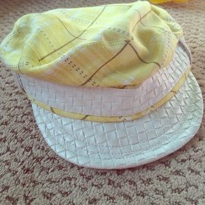 Yellow and white hat from Paris, France