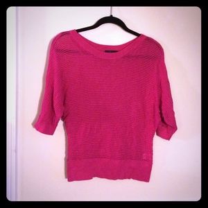 Neon pink light knit top (80s style)