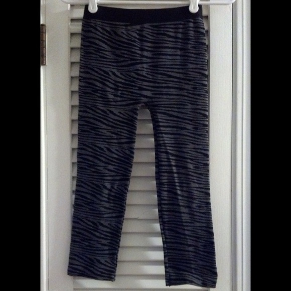 Poof zebra print stretchy pants