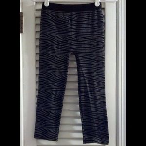 Poof zebra print stretchy pants