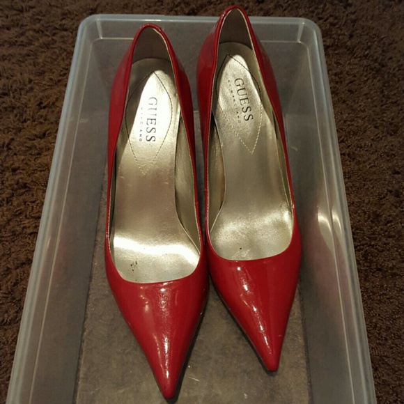 Red pointy heels