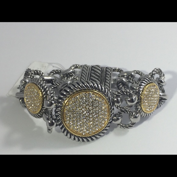 Gold and silver chain bracelet - Picture 2 of 4