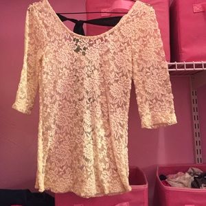 Off white lace shirt