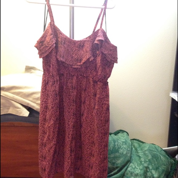 Pink/black patterned sun dress! NWoT