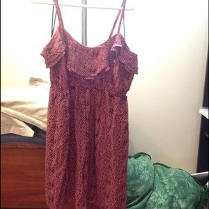 Pink/black patterned sun dress! NWoT