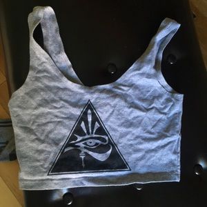 Grey crop top