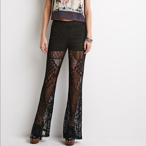 Trade👏🏽Black Laced Hippie Pants