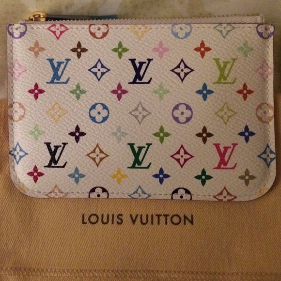 Louis Vuitton Accessories - Louis Vuitton White Multicolored Key Pouch