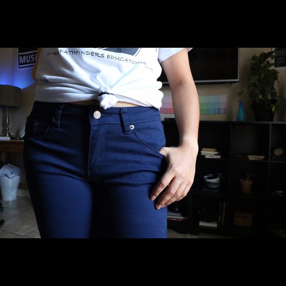 Navy Blue Skinny Pants