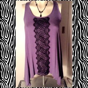 Purple sharkbite tank with lace BOGO 🌻🌻1 get 1