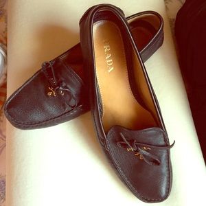 Prada Driving moccasins in black