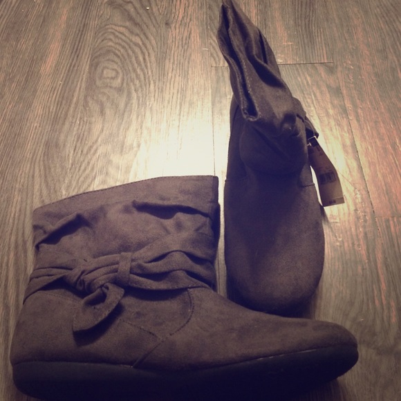 Grey Suede Booties