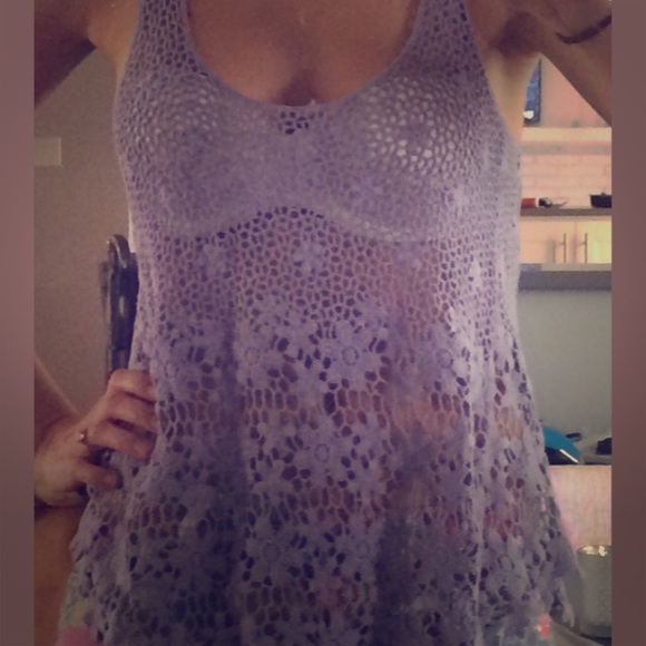 Light purple crochet tank