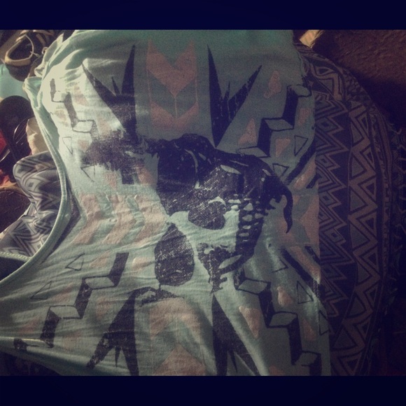 Rue 21 skull tribal high low tank repost