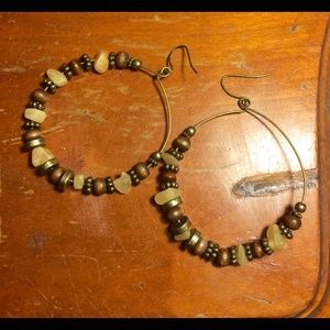 Beaded hoop earrings