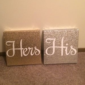 last chance his and hers sparkly wall decor
