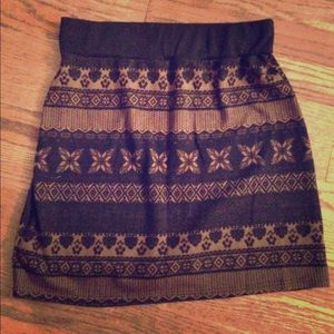 Printed winter skirt