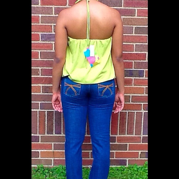 Halter blouse with wooden straps - Picture 2 of 2