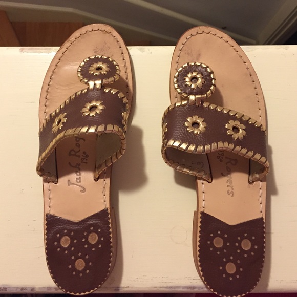 Jack Rogers Brown and Gold