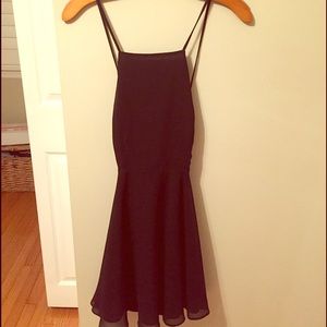 Silence + noise open back black dress