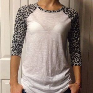 VS Pink 3/4 baseball tee size XS