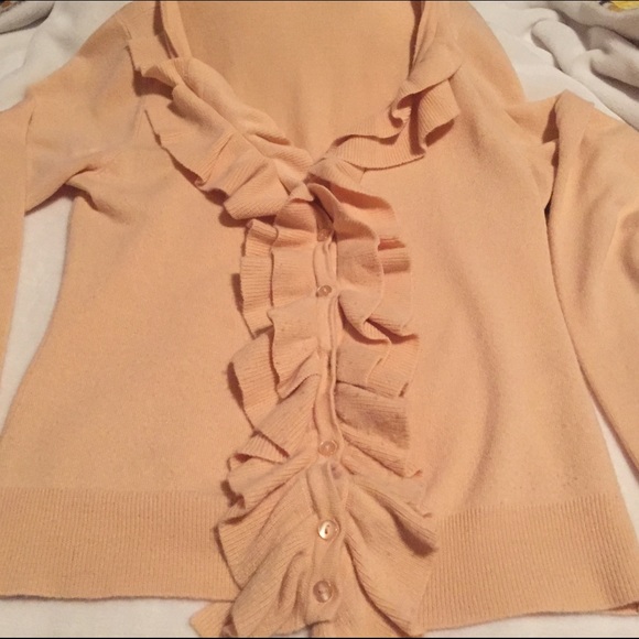 NY&Company ruffled front cardigan