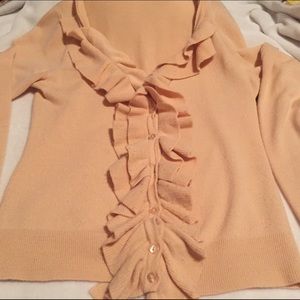 NY&Company ruffled front cardigan
