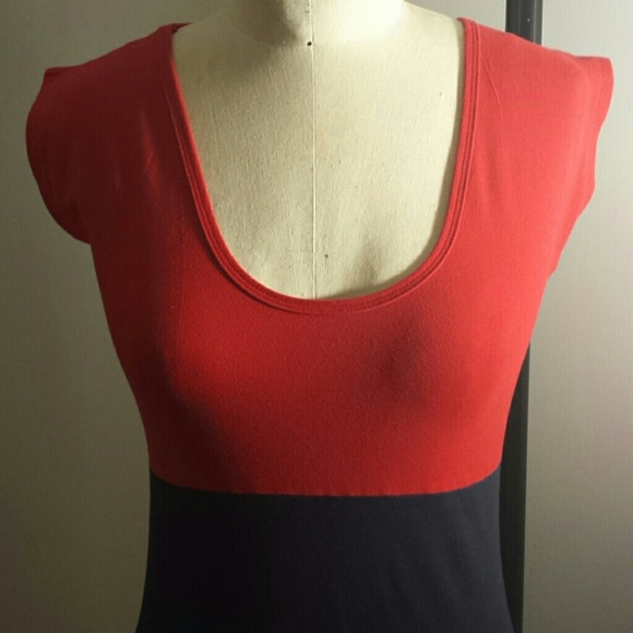 NWOT American Apparel Red Navy Mini Dress 2/$25 - Picture 2 of 4
