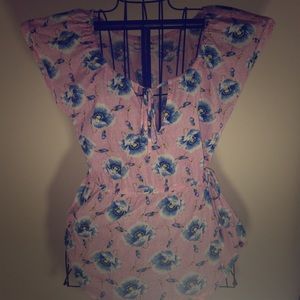 Abercrombie & Fitch Pink Floral Blouse