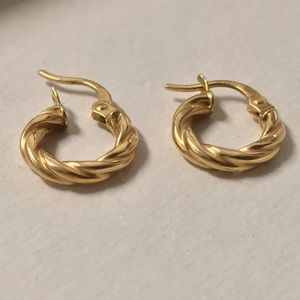 14K gold earrings- Made in Italy