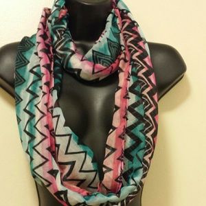 Chevron colorful Infinity scarf #NWT