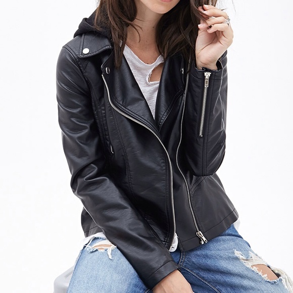 Black Faux Leather Jacket