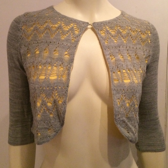 Cropped knit cardigan