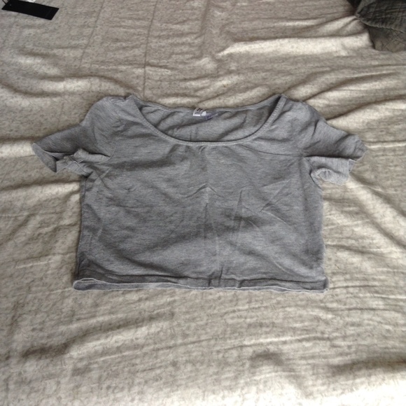Grey Crop Top