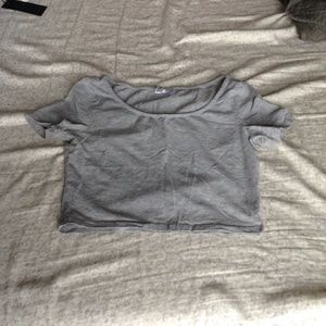 Grey Crop Top