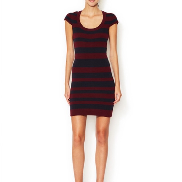 French Connection Dresses & Skirts - French Connection navy and maroon fitted dress