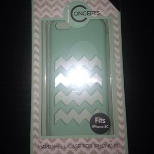 iPhone 5c case mint chevron