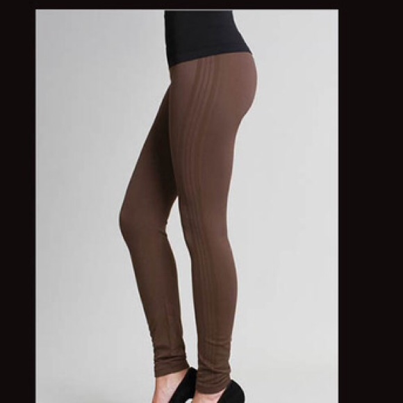 Nikibiki Thick Taupe Leggings With Side Detail