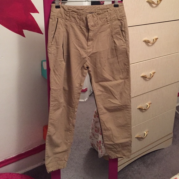 Zara straight kaki pants