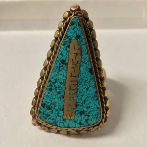 Turquoise ring with blessing scripture