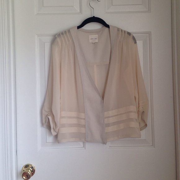 Silence + noise cream sheer  blazer