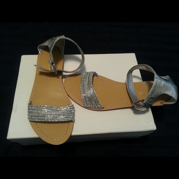 Silver Nine West Sandals